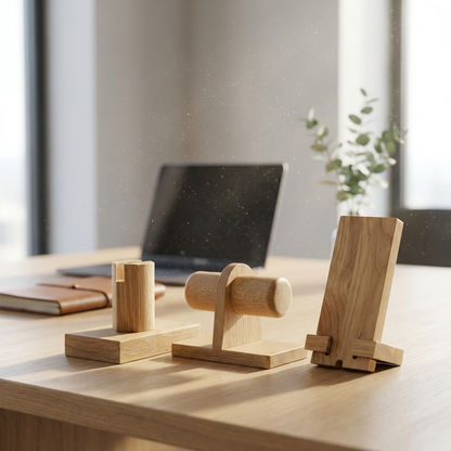 Pack Bureau Essentiel – Organisation &amp; Élégance en bois (x3)