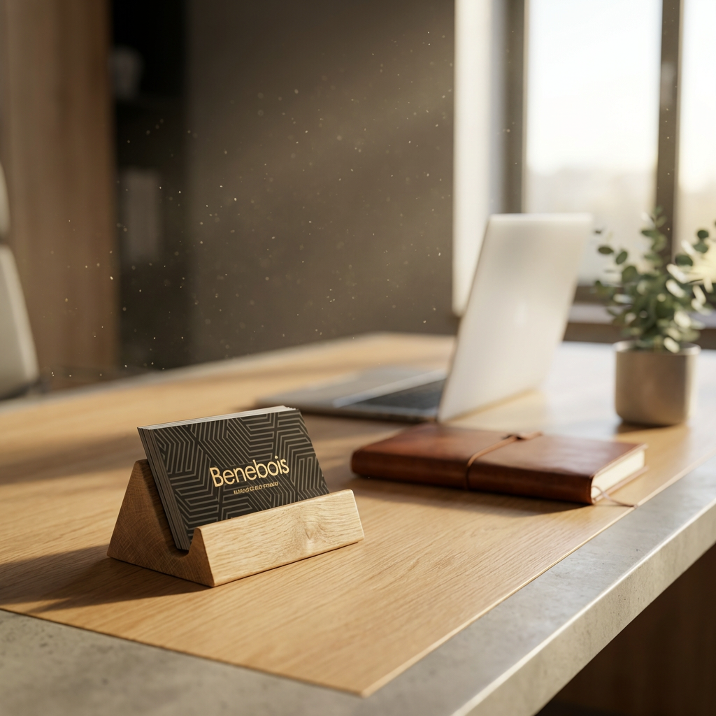 Support Carte de Visite &amp; Photo en Bois massif