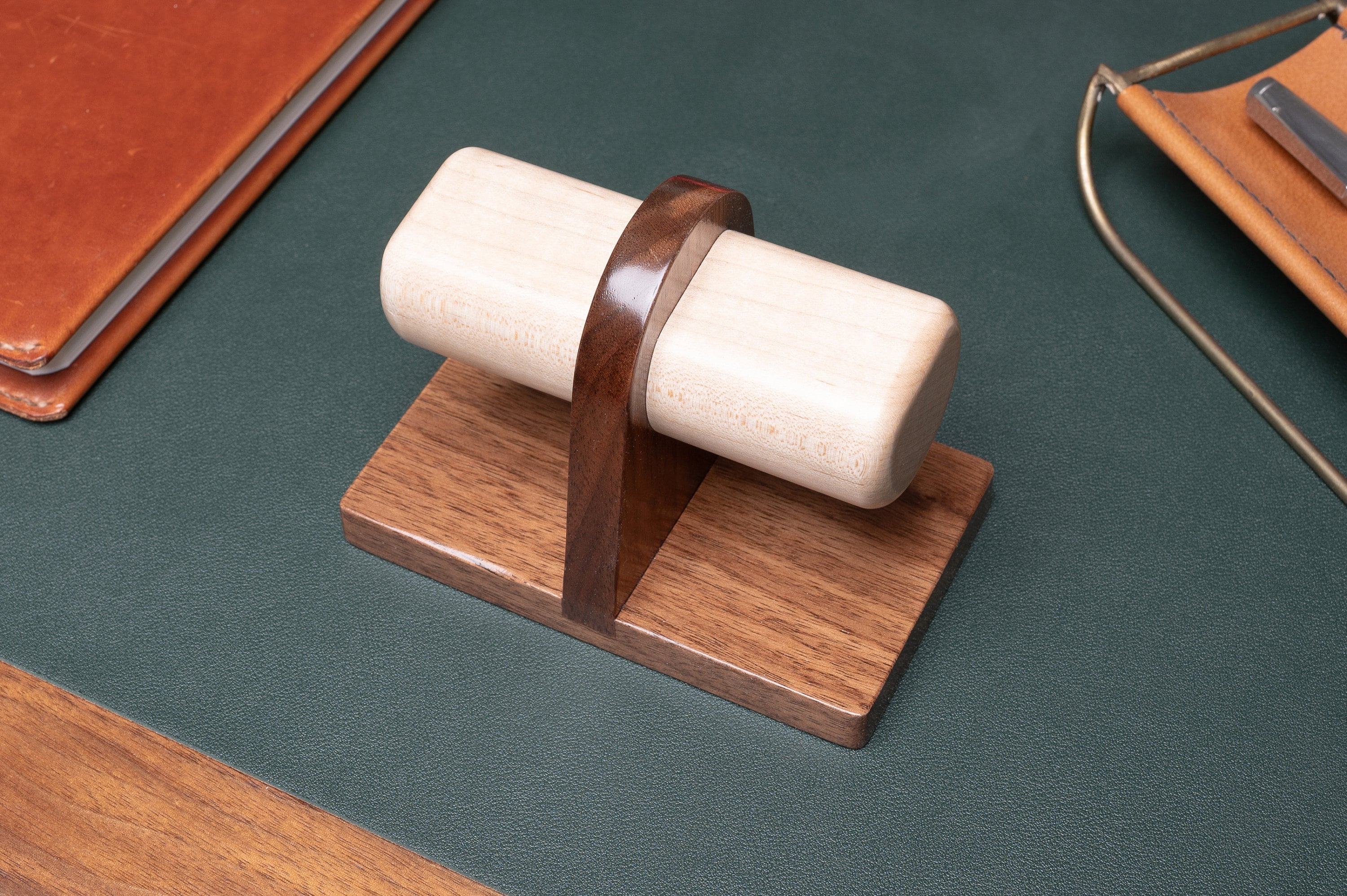 Support de Montres en Bois – Présentoir Organiseur pour 2 Montres – Bois Naturel Premium