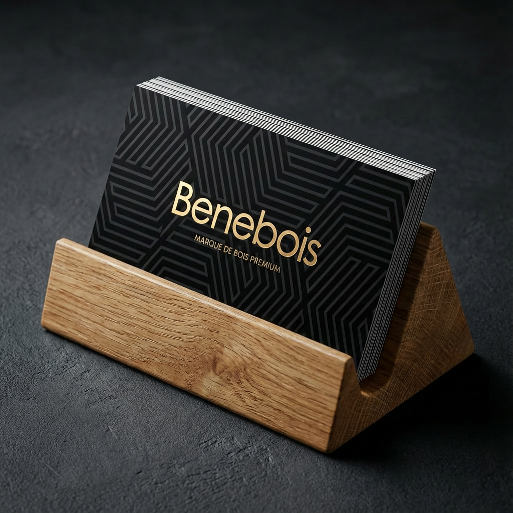 Support Carte de Visite &amp; Photo en Bois massif