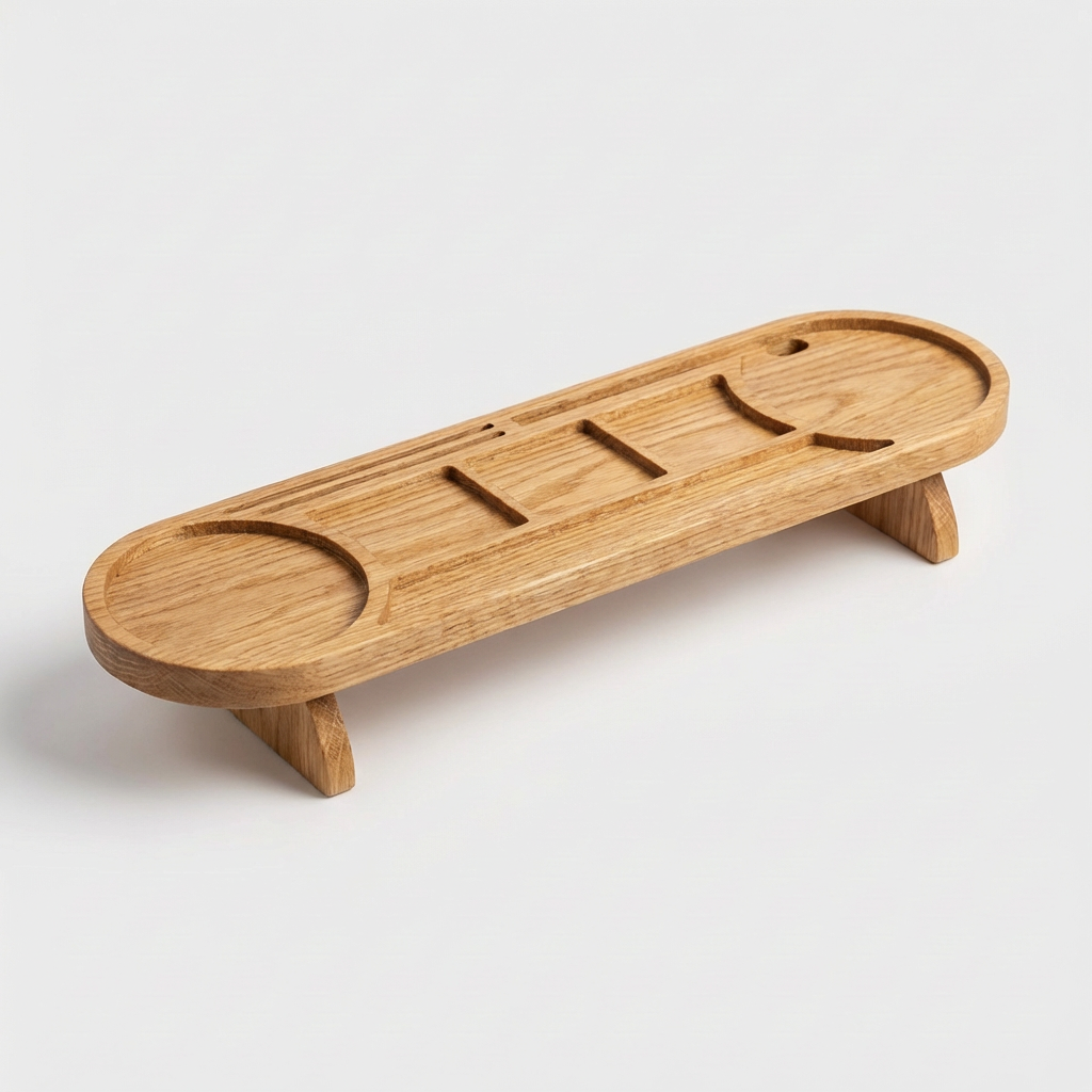 Organisateur de Bureau en Bois Massif