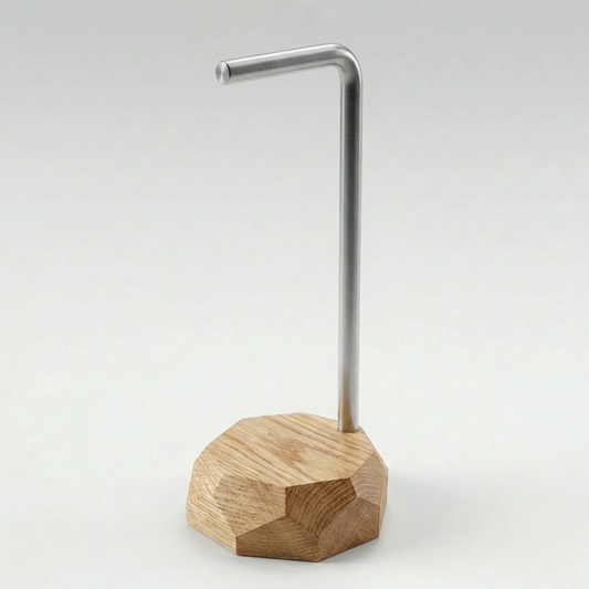 Support Casque Artisanal en Bois Massif