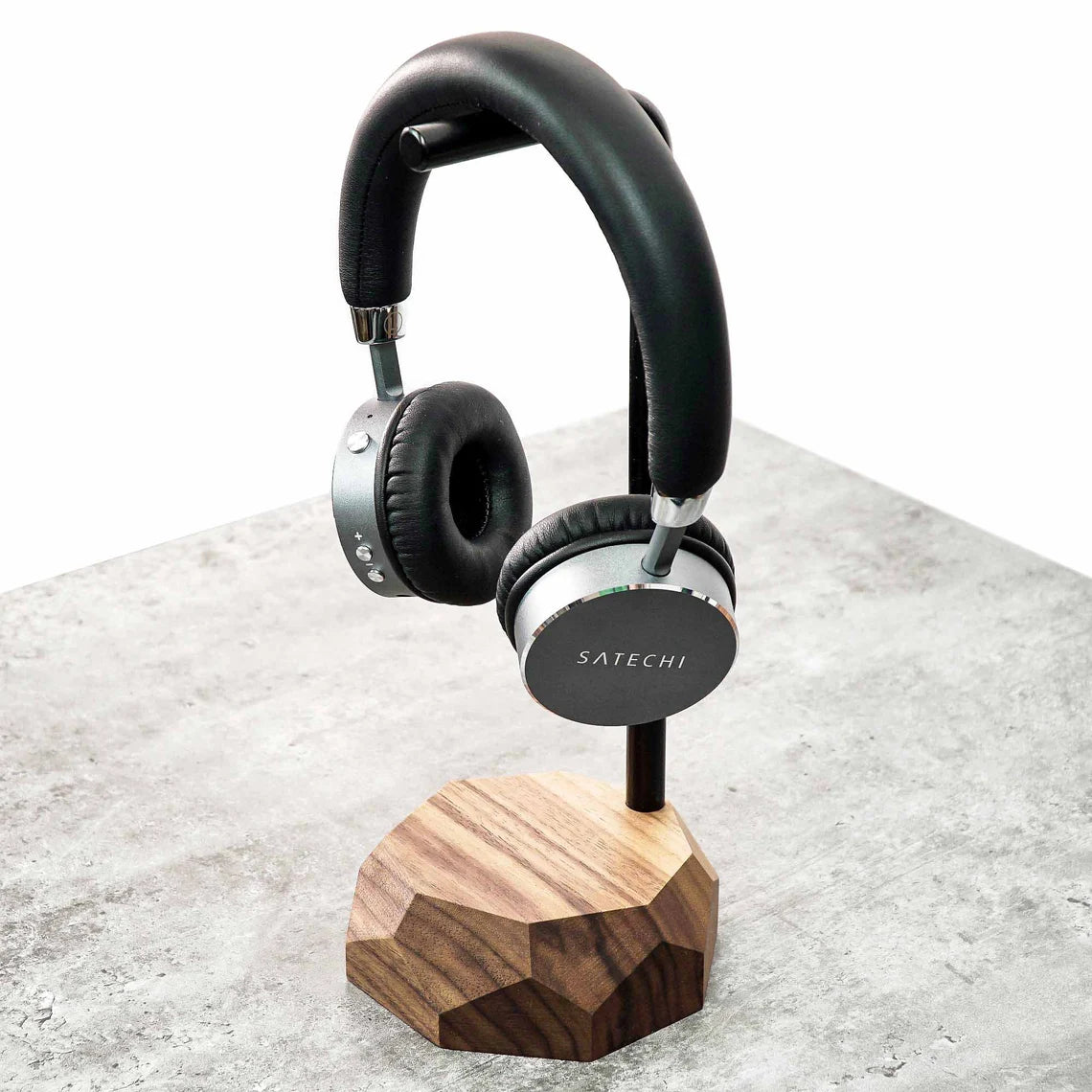 Support Casque Artisanal en Bois Massif